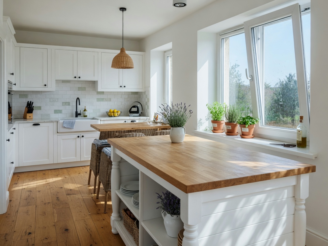 Kitchen with a European tilt-and-turn