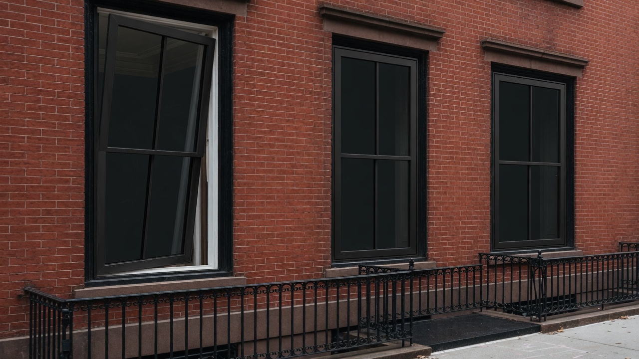 American brownstone street with European-ready openings